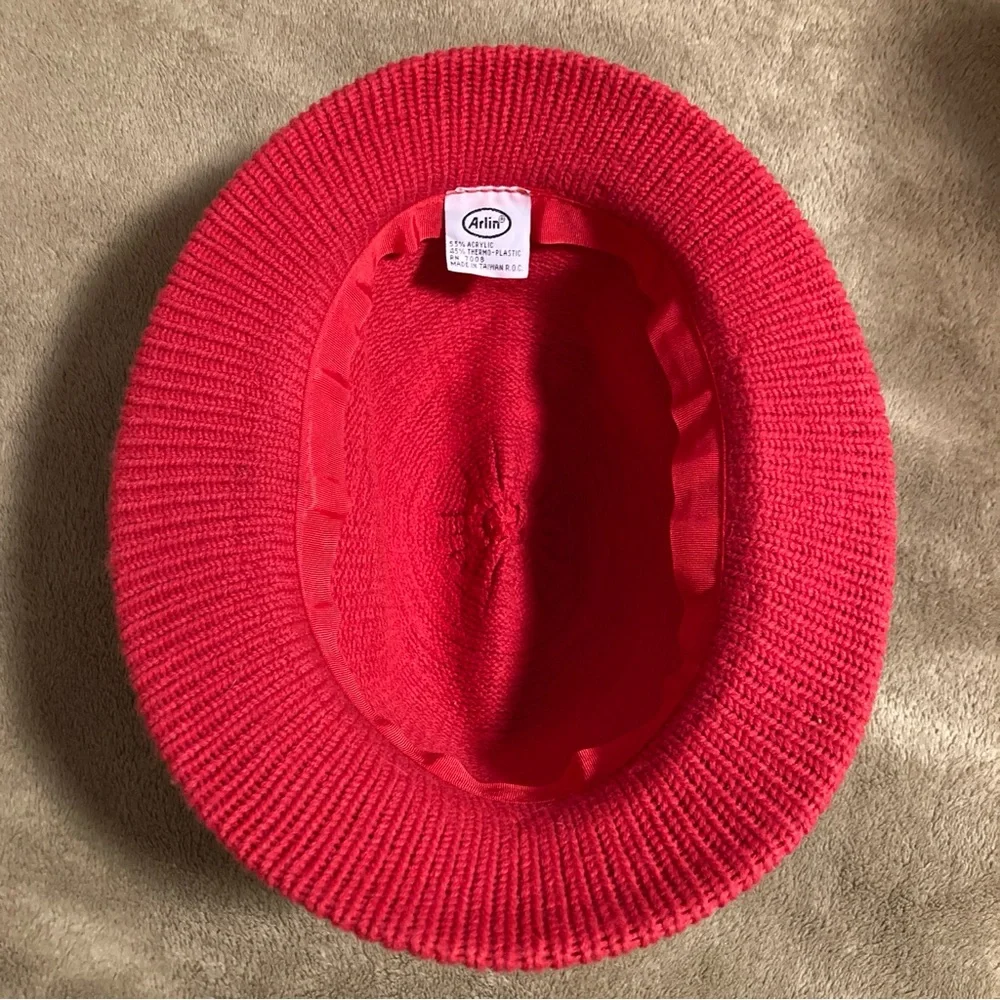 NWOT Arlin Vintage 80s Knit Hat Red Size OS